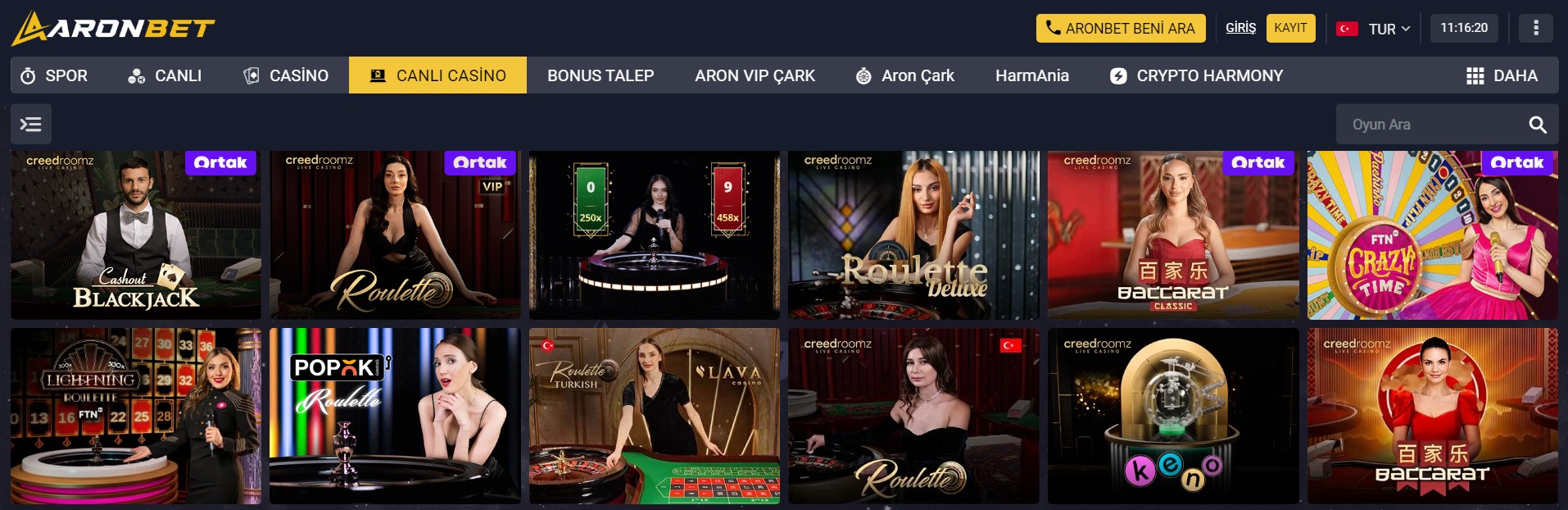 Aronbet Casino Oyunu